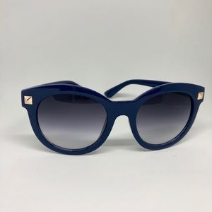 Retro Style Large Blue Sunglasses